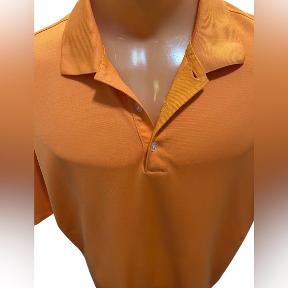 Nike Golf Fit Dry Men’s Short Sleeve Polo Shirt Sz XL  Orange Embroidered Swoosh - Picture 2 of 11